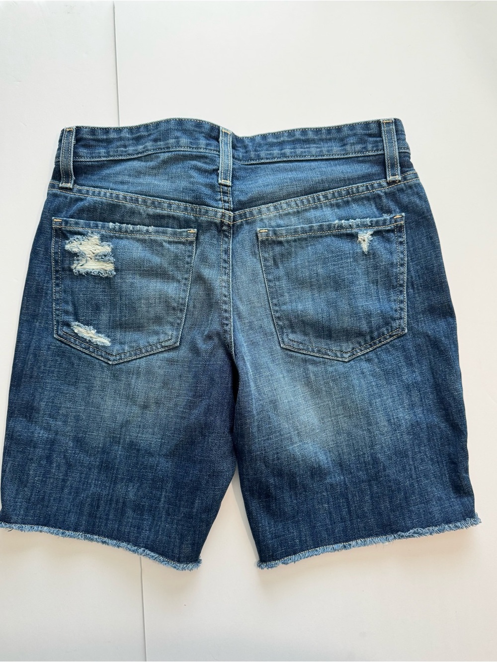 Mossimo Supply Co. Ripped Blue Denim Women’s Shorts - Picture 3 of 3